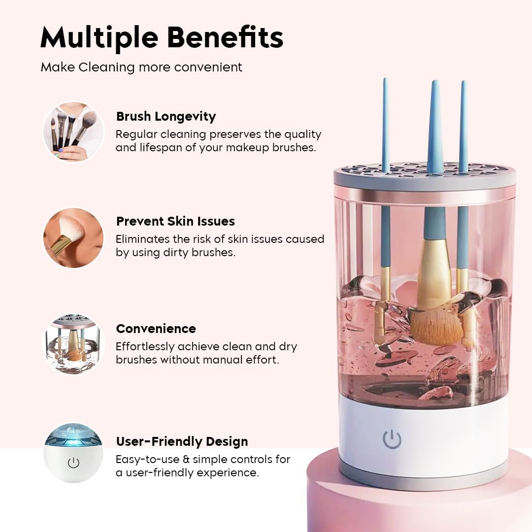 Automatic Makeup Brush Cleaner