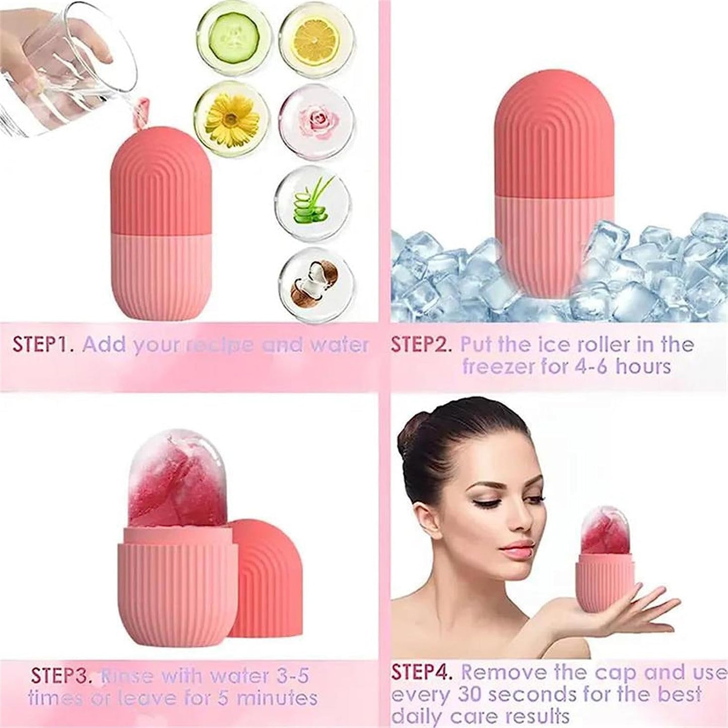 Ice Roller For Face And Eye(Pink)